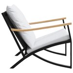vidaXL Chaises de jardin avec coussins lot de 2 noir acier