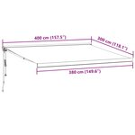vidaXL Auvent rétractable automatique bordeaux 400x300 cm