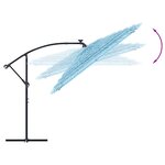 vidaXL Parasol de jardin avec mât en acier bleu 290x290x238 cm