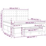 vidaXL Sommier à lattes de lit avec matelas Blanc 180x200cm Similicuir