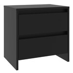 vidaXL Table de chevet Noir 45x34 5x44 5 cm Aggloméré