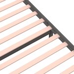 vidaXL Cadre de lit Gris Bois massif 75x190 cm Petit simple