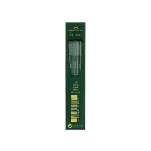 Boite de 10 mines TK 9071 Noir profond Diam 2mm Dureté H FABER-CASTELL