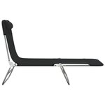 vidaXL Chaises longues pliables lot de 2 noir textilène et acier