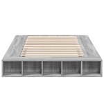 vidaXL Cadre de lit sonoma gris 140x190 cm bois d'ingénierie