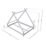 Lit Tipi enfant bois massif gris 120 x 180 cm