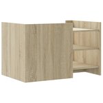 vidaXL Table basse chêne sonoma 80x50x50 cm bois d'ingénierie