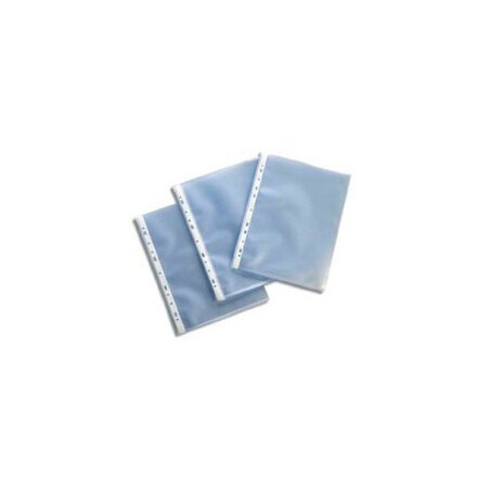 Boîte de 100 pochettes perforées A4 polypropylène lisse 11/100e incolore ESSELTE