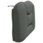 vidaXL Coussin de tête de lit gris foncé 80 cm tissu