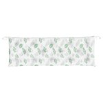 vidaXL Coussins de banc de jardin lot de 2 motif de feuilles tissu