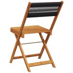 vidaXL Chaises de jardin pliantes lot de 8 noir bois d'acacia massif