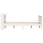 vidaXL Cadre de lit avec tête de lit blanc 120x190 cm bois pin massif