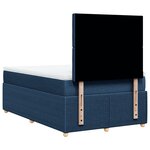 vidaXL Sommier à lattes de lit avec matelas Bleu 120x200 cm Tissu