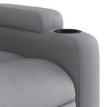 vidaXL Fauteuil inclinable électrique Gris clair Tissu