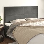 vidaXL Têtes de lit 4 Pièces Gris foncé 90x5x78/88 cm Velours