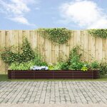 Jardinière surélevée vidaXL Marron 400x80x44 cm en Acier Galvanisé
