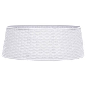 vidaXL Jupe de sapin de Noël Blanc Ø65x19 5 cm
