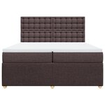 vidaXL Sommier à lattes de lit avec matelas Marron foncé 200x200 cm