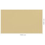 vidaXL Tapis de tente 400x700 cm Beige