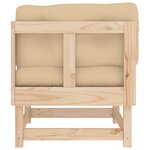 vidaXL Canapés d'angle avec coussins 2 Pièces bois de pin massif