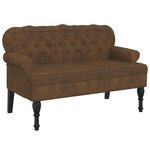 vidaXL Banc avec dossier marron 119 5x64 5x75 cm similicuir daim