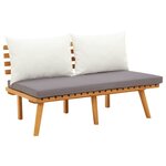 vidaXL Salon de jardin 9 Pièces avec coussins Bois d'acacia solide