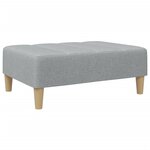 vidaXL Canapé-lit à 2 places avec repose-pied gris clair tissu