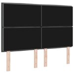 vidaXL Tête de lit Design Lines Gris Foncé 140 cm Tissu