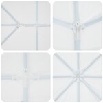 vidaXL Tente de fête avec 10 parois blanches 6x4 m PE