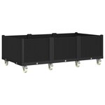 vidaXL Jardinière à roulettes noir 150x80x54 cm PP