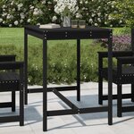 vidaXL Table de jardin noir 121x82 5x110 cm bois massif de pin