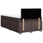 vidaXL Sommier à lattes de lit avec matelas Marron foncé 120x200 cm