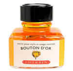 Encre traditionnelle à stylo en flacon 'D' 30ml Jaune bouton d'or HERBIN