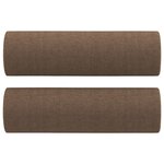 vidaXL Canapé 3 places avec oreillers décoratifs marron 180 cm tissu