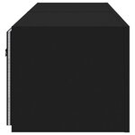 vidaXL Meubles TV muraux avec lumières LED 2 Pièces noir 80x35x31 cm