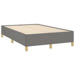vidaXL Cadre de lit gris foncé 120x190 cm tissu