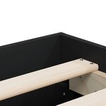 vidaXL Cadre de lit avec tiroirs noir 150x200 cm bois d'ingénierie