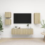 vidaXL Ensemble de meubles TV 5 Pièces Chêne sonoma Bois d'ingénierie