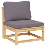 vidaXL Salon de jardin avec coussins 11 Pièces bois massif d'acacia