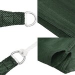 vidaXL Voile d'ombrage 160 g/m² Vert foncé 2x2 m PEHD