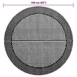 vidaXL Tapis d'extérieur gris Ø160 cm PP