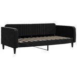 vidaXL Lit de jour avec gigogne et tiroirs noir 90x200 cm velours
