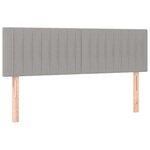 vidaXL Tête de lit à LED Gris clair 144x5x78/88 cm Tissu