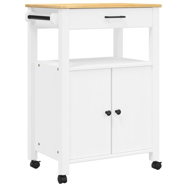 vidaXL Chariot de cuisine MONZA 60x40x90 cm bois massif de pin