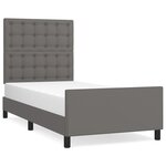vidaXL Cadre de lit avec tête de lit Gris 80x200 cm Similicuir