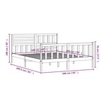 vidaXL Cadre de lit sans matelas blanc bois massif 160x200 cm