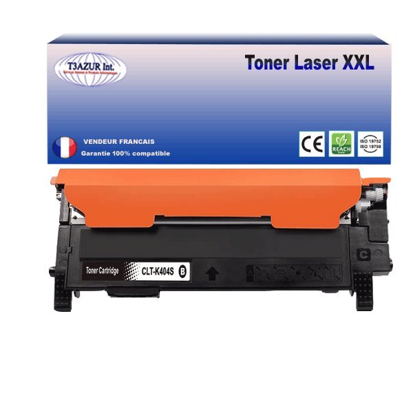 Toner compatible avec Samsung CLT-K404 pour Samsung XPress C430 - Noire -1 500 pages - T3AZUR
