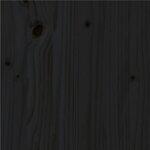 vidaXL Cadre de lit Noir Bois massif 150x200 cm Très grand