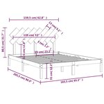 vidaXL Cadre de lit 160x200 cm Bois massif