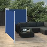 vidaXL Auvent latéral rétractable Bleu 100 x 600 cm